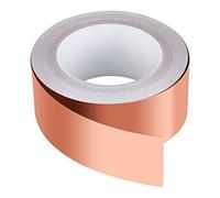 Mitening Cinta Adhesiva de Cobre, 50mm x 30m Cinta de Cobre Hoja, para Blindaje EMI y RF, Circuitos de Papel, Reparaciones eléctricas, Conexión a Tierra, Repelente de Babosas