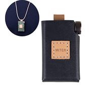 MITER Case Carcasa Funda de Piel sintética para iFi Go BLU DAC, Hecha a Mano Italia con cordón para Collar GoBlu (Negro)