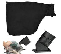 Miter Saw Dust Bag, Cutting Machine Dust Collector, 2 inches Adjustable Black Connector Cover, Reusable Dusts Catcher for Woodworking, Polisher Attachment for Workshop Cleanup and Debris Control