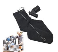 Miter Saw Dust Bag, Wired Adjustable Lightweight Bag 8.66x6.3 Inches, Woodworking Supplies, Saw Accessories, Black, Nylon for Marble Machine And Belt Sander Use.