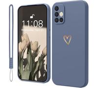 Mitetabo Funda para teléfono móvil Samsung Galaxy A51 5G, funda de silicona con corazón de amor dorado, funda fina fina resistente a los arañazos, protección completa para Samsung Galaxy A51, color