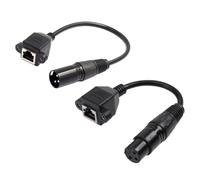 Mitheuum XLR 3PinToRJ45Adapter RJ45DMXConnect Juego de juntas | Par completo para controladores -CON; adaptadores XLR a RJ45 resistentes, fácil de conectar/enchufar; color ligeramente