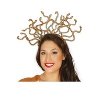 Mítico Medusa Disfraz de Diosa Griega Oro Serpiente Tocado Diadema