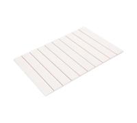 MITINGER Alfombrilla Escurreplatos,Tapete de Secado de Plat Tapete de Secado rápido for Cocina, superabsorbente, Enrollable, Plegable, de Tierra de diatomeas, for baño(White)
