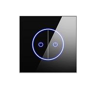 MITINGER Interruptor Tactil,Interruptor de Luz Táctil 1/2/3 Gang Wall Light Touch Switch Smart Lighting(Black,3GANG_1_110-250V)