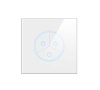 MITINGER Interruptor Tactil,Interruptor de Luz Táctil 1/2/3 Gang Wall Light Touch Switch Smart Lighting(White,2GANG_1_110-250V)