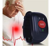 MITLOW Conectado con la Pulsera Detector de caídas Botón de pánico SOS para Ancianos GPS 4G Llamadas GPS Tracker IP67 Impermeable Podómetro