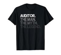Mito del Hombre del Regalo del Auditor La Leyenda Camiseta, Hombre, Negro, 5XL