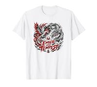 Mito Elemental del dragón fénix de ascua y tempestad Camiseta