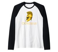Mito épico Griego Antiguo - Odiseo - Guerra de Troya La Ilíada Camiseta Manga Raglan
