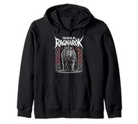 Mito nórdico Fenrir Wolf El aullido del espíritu Vikingo de Ragnarok Sudadera con Capucha