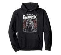 Mito nórdico Fenrir Wolf El aullido del espíritu Vikingo de Ragnarok Sudadera con Capucha