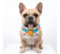 MITOCAPY Blue Ocean - Disfraz de perro hecho a mano, bonito pañuelo de verano de dibujos animados para perros y gatos pequeños y medianos, traje de cumpleaños de perro para uso diario, fiesta, boda,