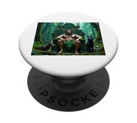 mitología celta Cernunnos, dios cornudo del bosque y las bestias PopSockets PopGrip Adhesivo