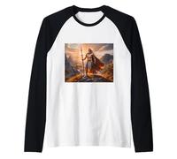 mitología celta Lugh, radiante dios celta del dominio de la luz Camiseta Manga Raglan
