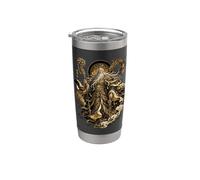 Mitología del dragón chino del emperador amarillo Huangdi Vaso térmico de acero inoxidable de doble pared