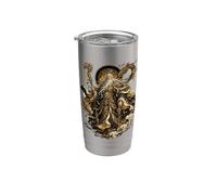 Mitología del dragón chino del emperador amarillo Huangdi Vaso térmico de acero inoxidable de doble pared