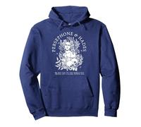 Mitología del Hades y Perséfone Sudadera con Capucha, Unisex para Adultos, Azul Marino, M