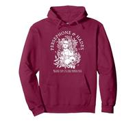 Mitología del Hades y Perséfone Sudadera con Capucha, Unisex para Adultos, Granate, M