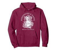 Mitología del Hades y Perséfone Sudadera con Capucha, Unisex para Adultos, Granate, S