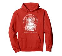 Mitología del Hades y Perséfone Sudadera con Capucha, Unisex para Adultos, Rojo, S