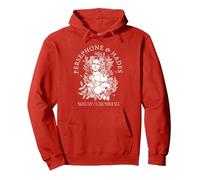 Mitología del Hades y Perséfone Sudadera con Capucha, Unisex para Adultos, Rojo, XL