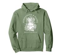 Mitología del Hades y Perséfone Sudadera con Capucha, Unisex para Adultos, Verde Salvia, XXL