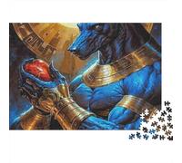 Mitología Egipcia Cabeza de Lobo Puzzle de 1000 Piezas para Adultos Juego de Puzzle 1000 Piezas Papel Relajación Decoración Regalo 70x50cm/1000pcs