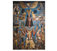 mitología egipcia rompecabezas de madera 1000 piezas, bricolaje, entretenimiento creativo, diversión rompecabezas para adultos y niños de 12 años (78×53cm)