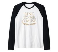 Mitología Griega Antigua Corona de Laurel Poesía épica Camiseta Manga Raglan