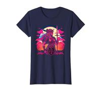 Mitología Griega de la Diosa Atenea Retro estética Camiseta, Mujer, Azul Marino, 3XL