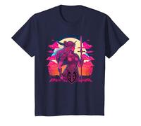 Mitología Griega de la Diosa Atenea Retro estética Camiseta, Niños, Azul Marino, 2 años