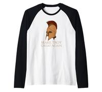Mitología griega - Haz que Troya vuelva a ser grande - Trojan War Camiseta Manga Raglan