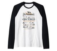 Mitología Griega Mito Homero Odiseo World Ancient Tour Camiseta Manga Raglan