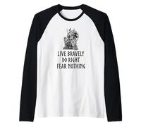 Mitología nórdica - Dios nórdico Odin - No temer Nada - Medieval Camiseta Manga Raglan
