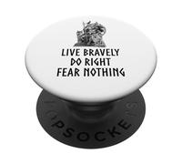 Mitología nórdica - Dios nórdico Odin - No temer Nada - Medieval PopSockets PopGrip Adhesivo