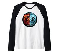 Mitología nórdica Fenrir Thor Loki Ragnarok Destino de los Dioses Camiseta Manga Raglan