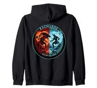 Mitología nórdica Fenrir Thor Loki Ragnarok Destino de los Dioses Sudadera con Capucha