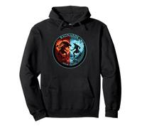 Mitología nórdica Fenrir Thor Loki Ragnarok Destino de los Dioses Sudadera con Capucha