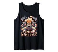 Mitología nórdica Halloween - Berserker Vikingo de Calabaza Camiseta sin Mangas
