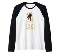 Mitología nórdica Medieval - Dios embaucador Vikingo Loki Camiseta Manga Raglan