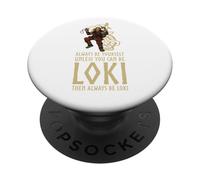 Mitología nórdica Medieval - Dios embaucador Vikingo Loki PopSockets PopGrip Adhesivo