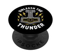 Mitología nórdica Viking Celta Martillo de Thor Mjolnir Valhalla PopSockets PopGrip Adhesivo