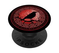 Mitología nórdica vikinga del Cuervo de Odín PopSockets PopGrip Adhesivo