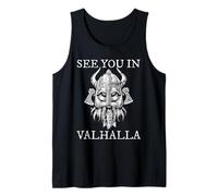 Mitología nórdica vikinga te Veo en Valhalla Camiseta sin Mangas