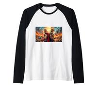 mitología Odin y Thor Los Dioses marchan hacia la Batalla Final Camiseta Manga Raglan