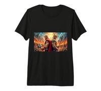 mitología Odin y Thor Los Dioses marchan hacia la Batalla Final Camiseta Premium