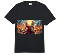 mitología Odin y Thor Los Dioses marchan hacia la Batalla Final Comfort Colors Adult Heavyweight T-Shirt