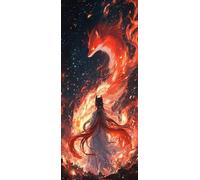 Mitologia Orientale Dipingere con i Numeri Adulti, Misura XXL 35x105cm,Donna Paint by Numbers Kit Principianti Con 3 Penne, Kit Fai Da Te, Hobby Creativi Adulti Decorazioni, (Senza Cornice) P0M-632
