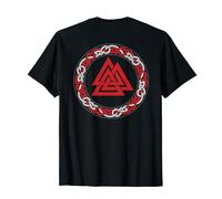 Mitología vikinga nórdica - símbolo viknut (en la espalda) Camiseta